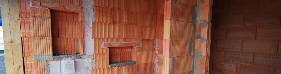 Fotografie z dozdívání interiéru | Vzorový e4 dům | Wienerberger