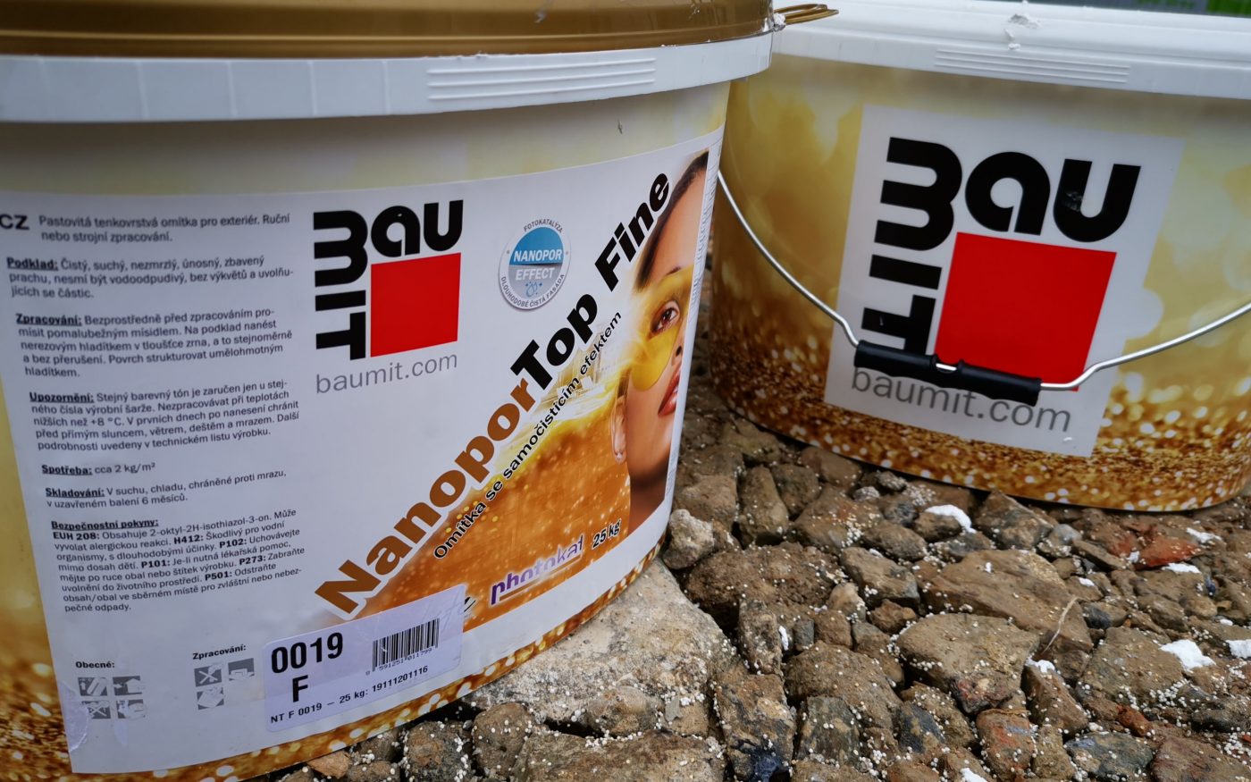 Fotografie finální omítky a venkovní fasády | Vzorový e4 dům | Wienerberger