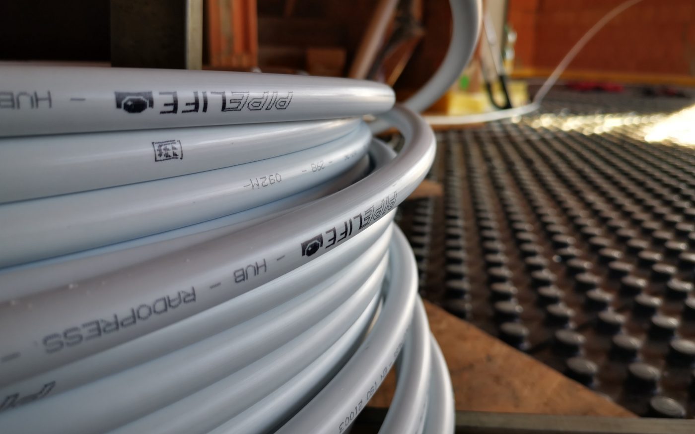 Fotografie rozvodů podlahového vytápění 1NP | Vzorový e4 dům | Wienerberger