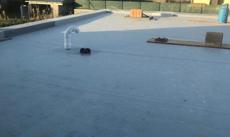 Fotografie z izolace ploché střechy | Vzorový e4 dům | Wienerberger