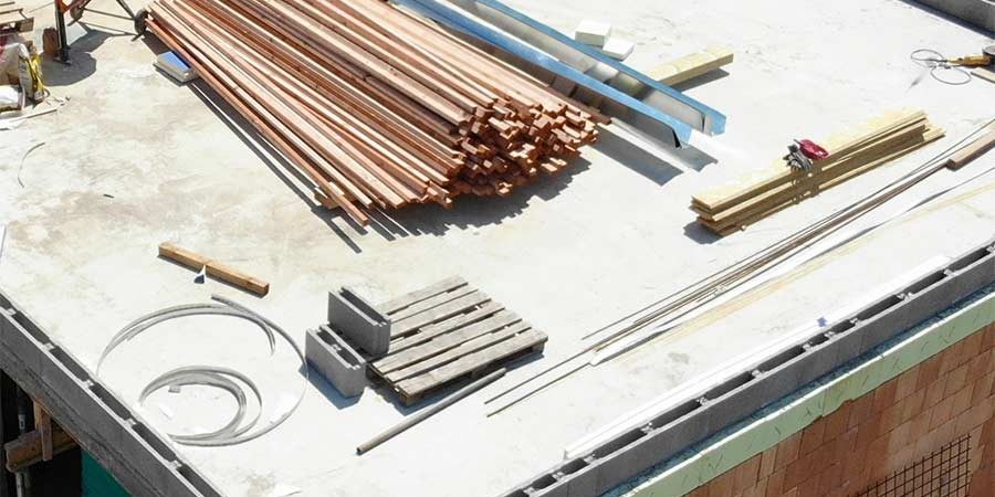 Fotografie z izolace ploché střechy | Vzorový e4 dům | Wienerberger