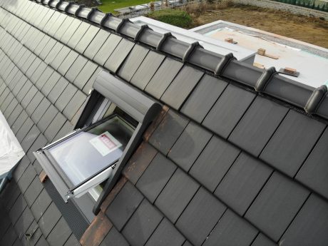 Fotografie střešních oken pomocí dronu | Vzorový e4 dům | Wienerberger