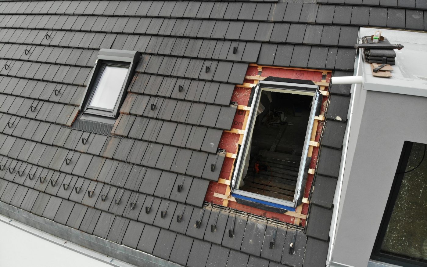 Střešní okna - dron - Újezd | Wienerberger e4 dům