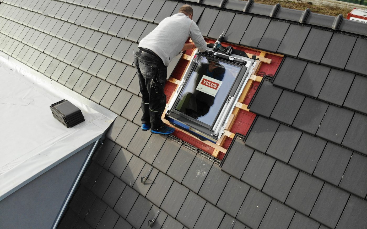 Střešní okna - dron - Újezd | Wienerberger e4 dům