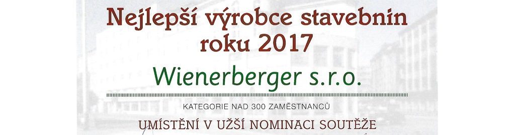 Fotografie z vyhlášení nejlepšího výrobce stavebnin roku 2017 | Vzorový e4 dům | Wienerberger