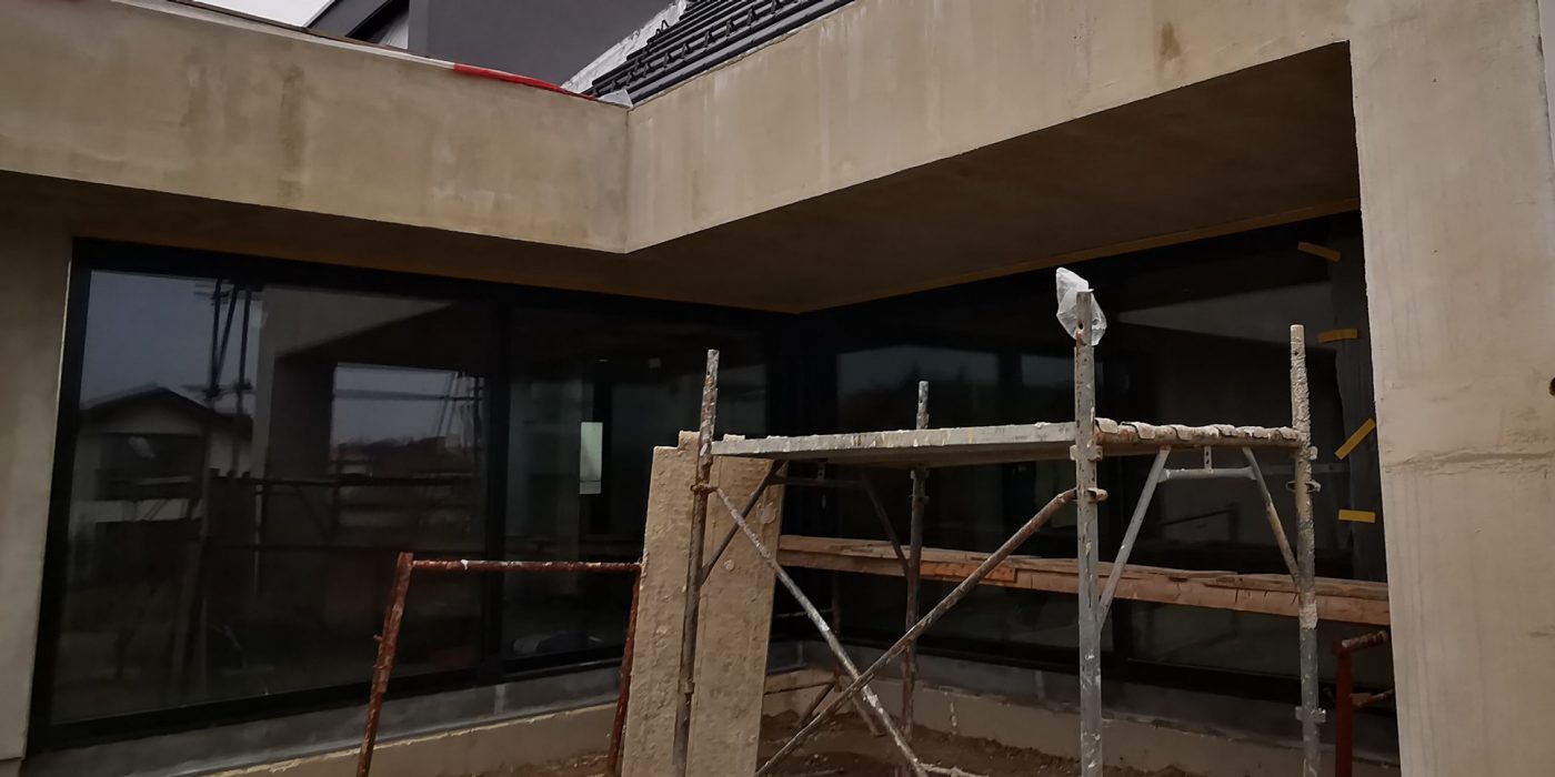 Fotografie finální omítky a venkovní fasády | Vzorový e4 dům | Wienerberger