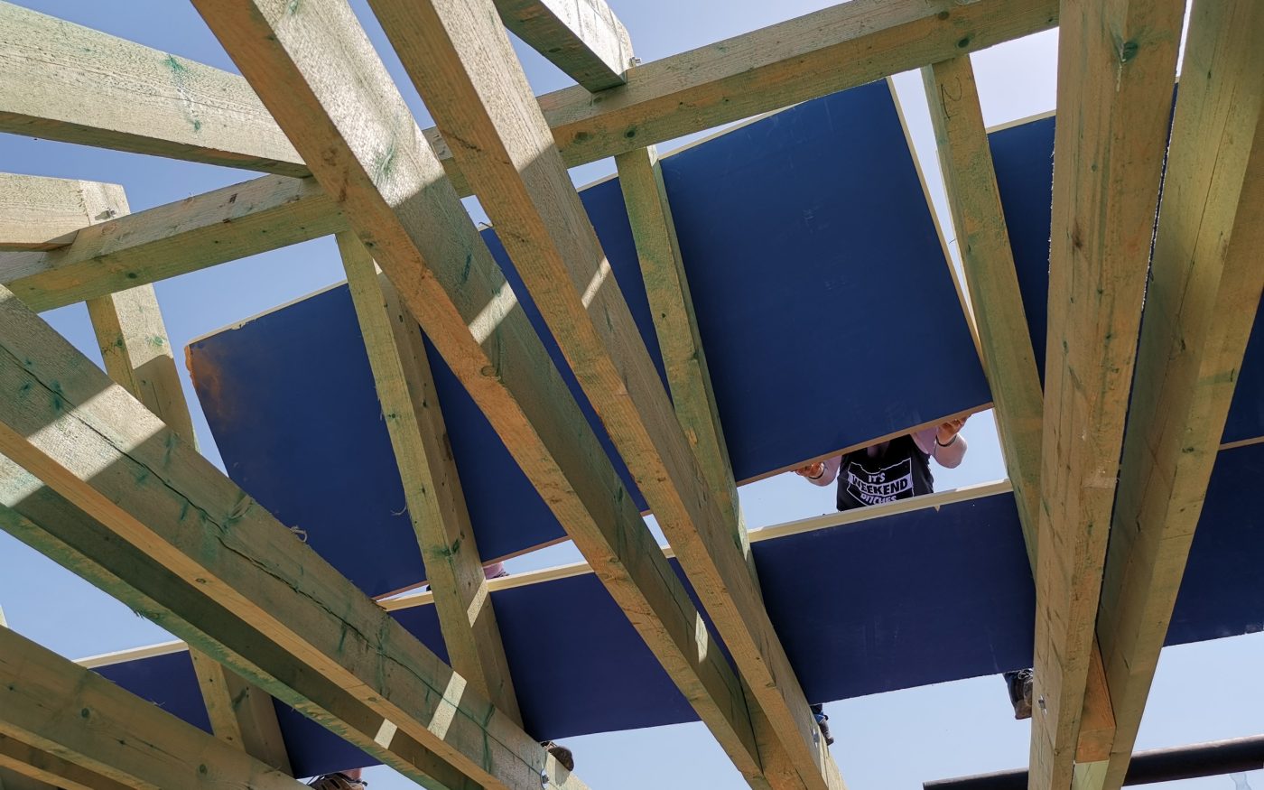 Foto z nadkrokevní izolace a laťování | Vzorový e4 dům | Wienerberger