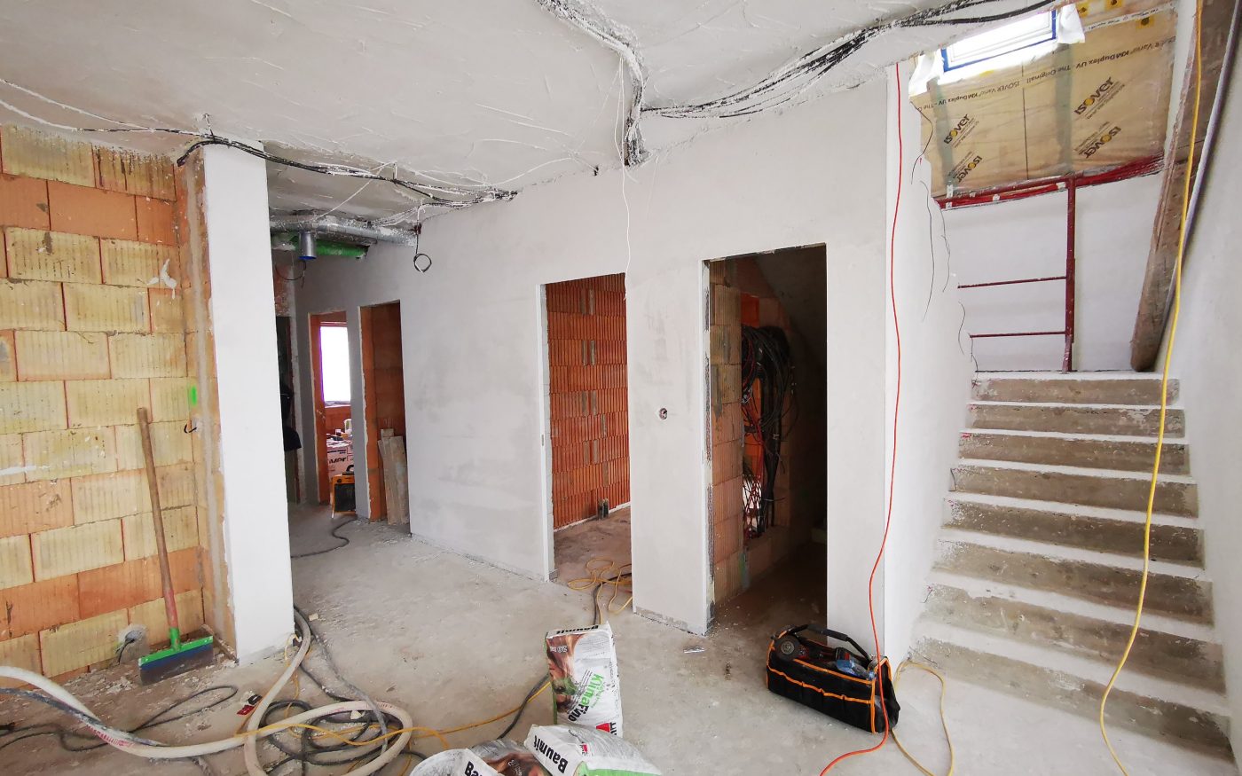 Fotografie vnitřních omítek | Vzorový e4 dům | Wienerberger