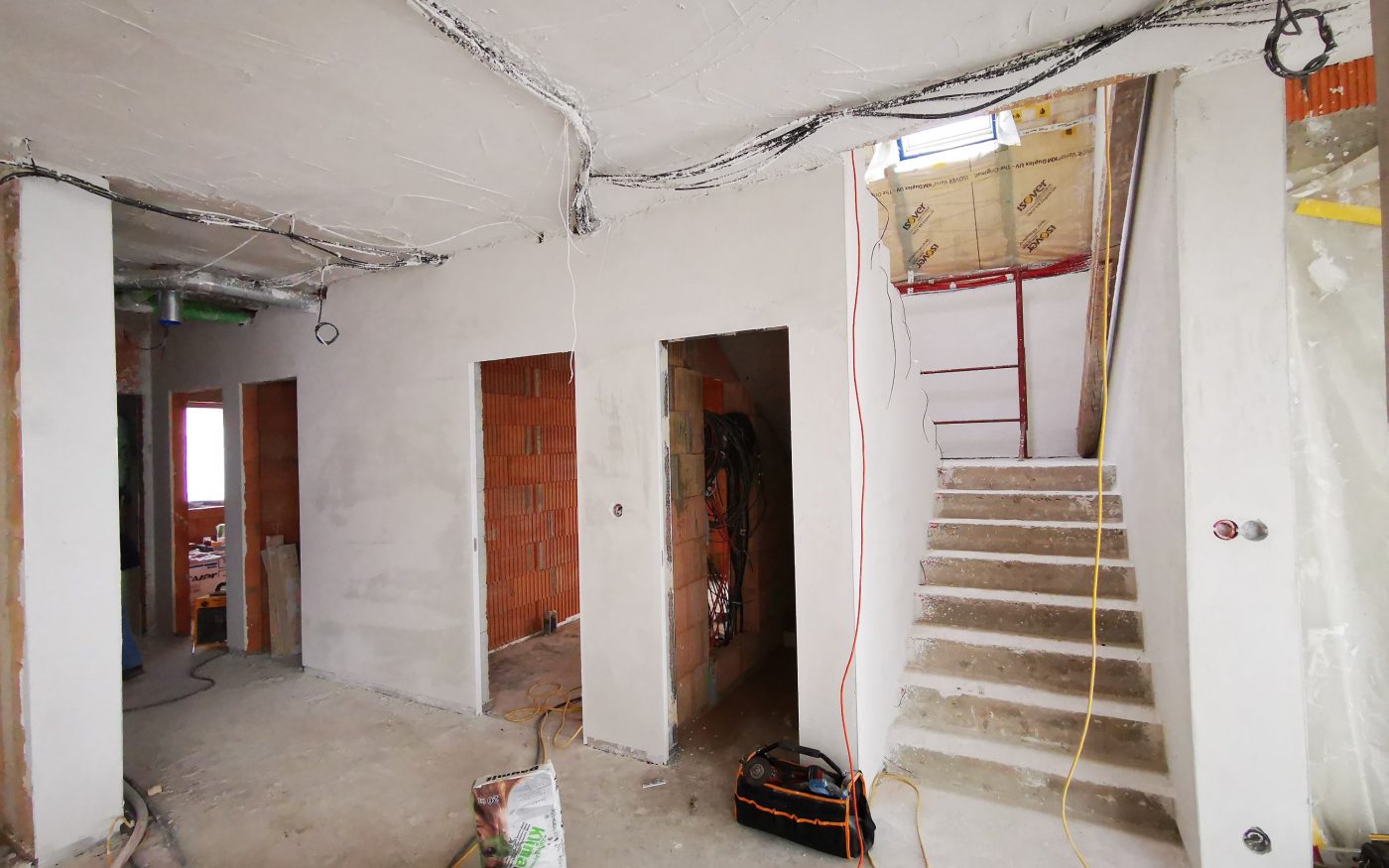 Fotografie vnitřních omítek | Vzorový e4 dům | Wienerberger