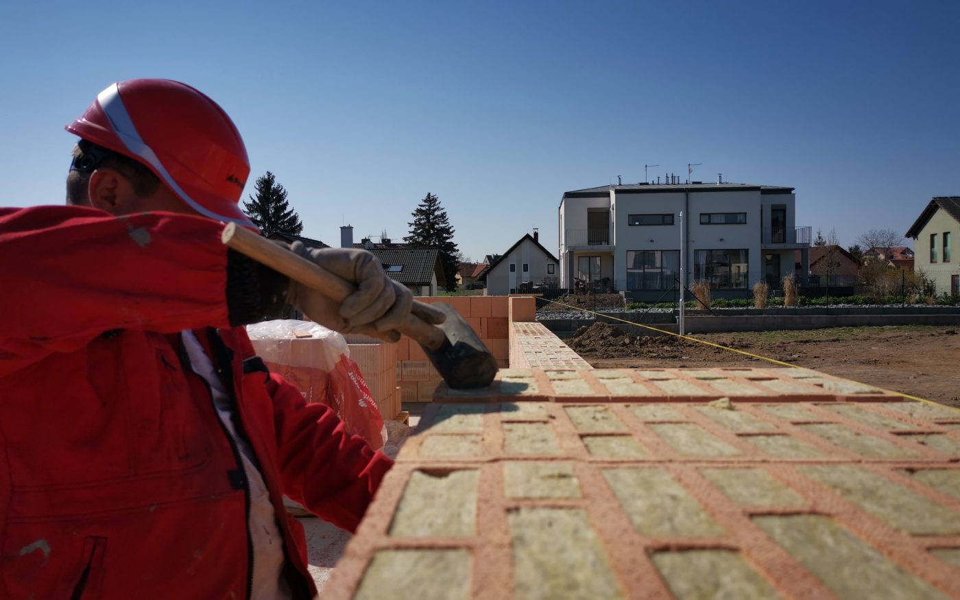 Fotografie ze zdění domu | Vzorový e4 dům | Wienerberger