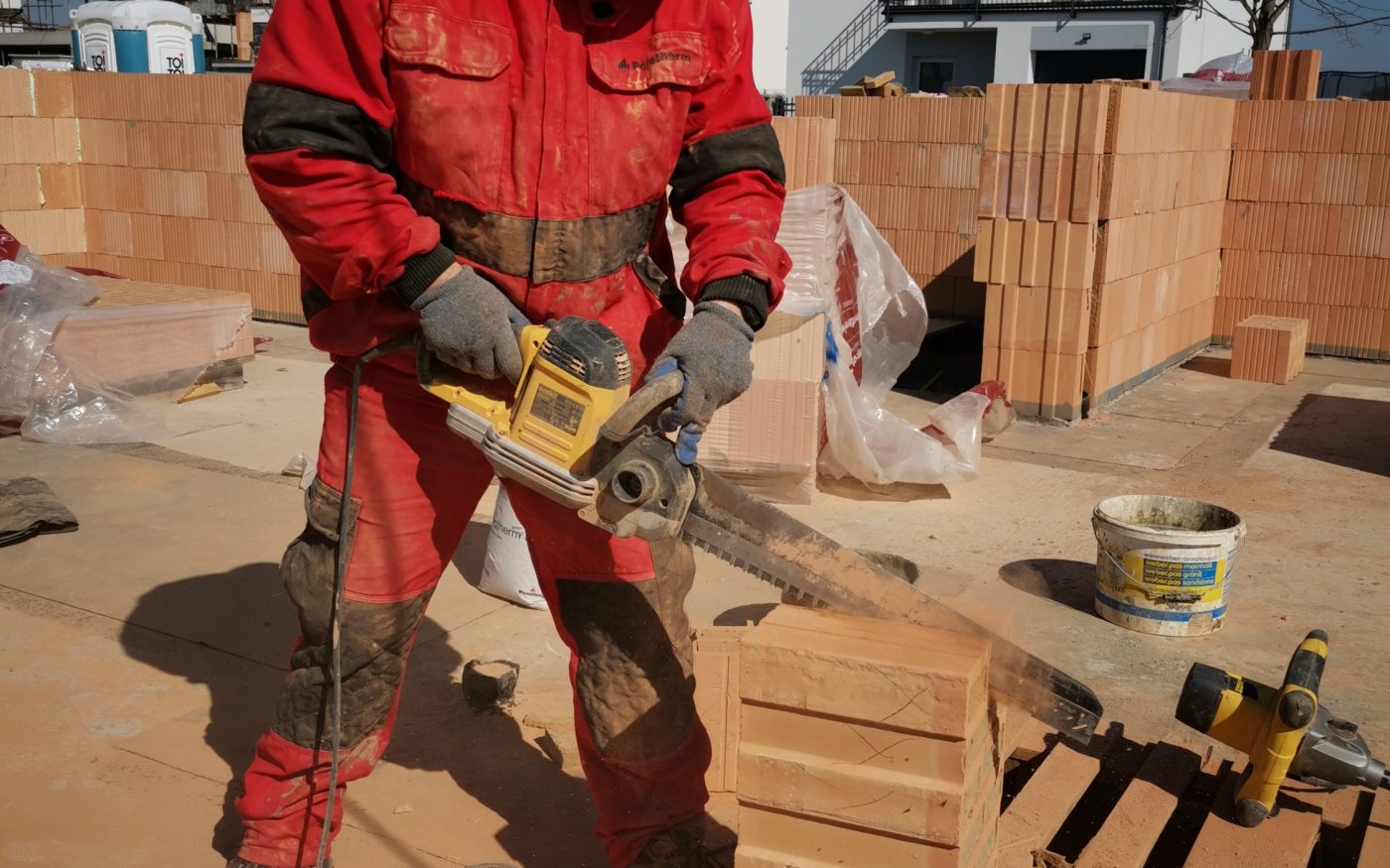 Fotografie ze zdění domu | Vzorový e4 dům | Wienerberger