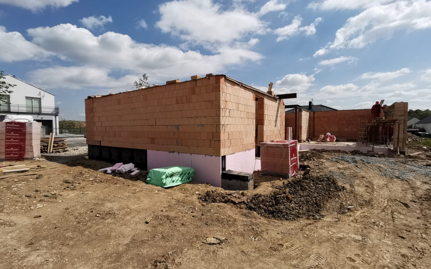 Fotografie ze svařené průvlaky a šalování | Vzorový e4 dům | Wienerberger