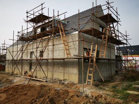 Fotografie stavu domu při eventu pro investory | Vzorový e4 dům | Wienerberger