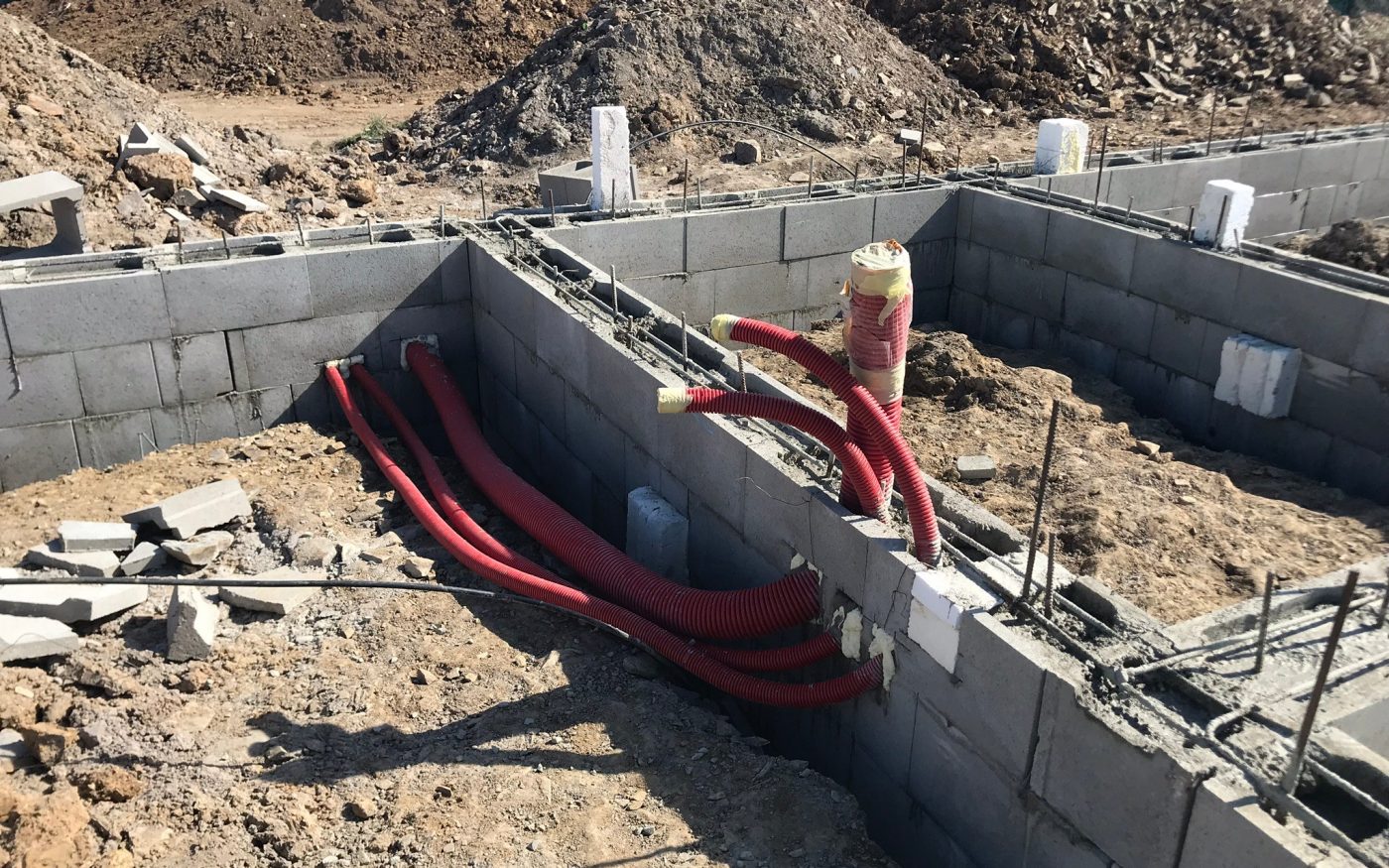 Fotografie z betonovaní základů | Vzorový e4 dům | Wienerberger