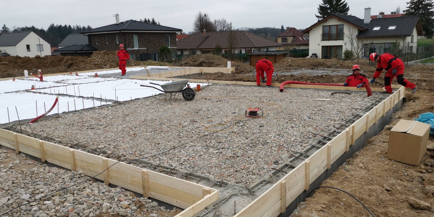 Fotografie základové desky | Vzorový e4 dům | Wienerberger