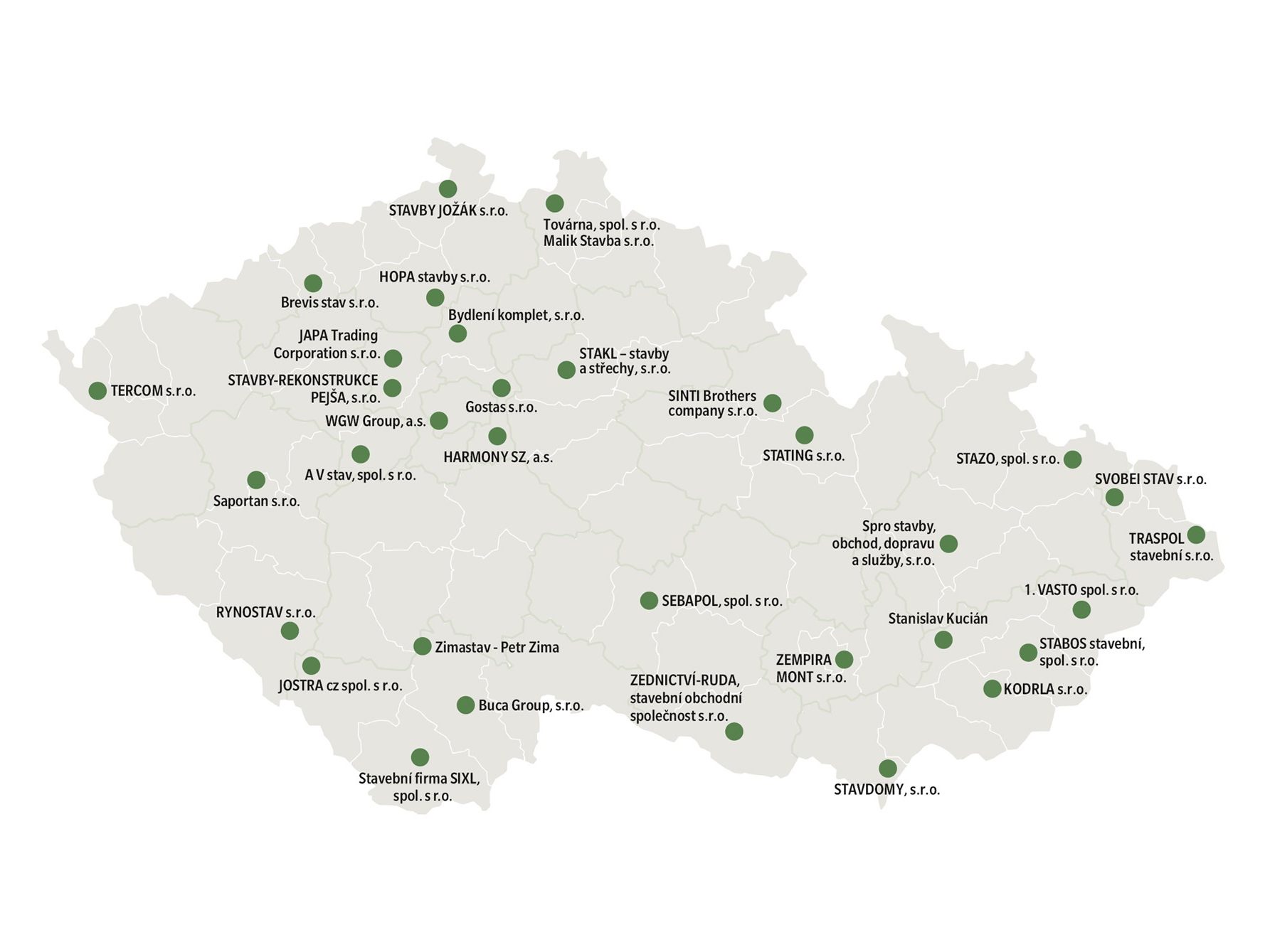Mapa stavebních firem e4 dům | wienerberger