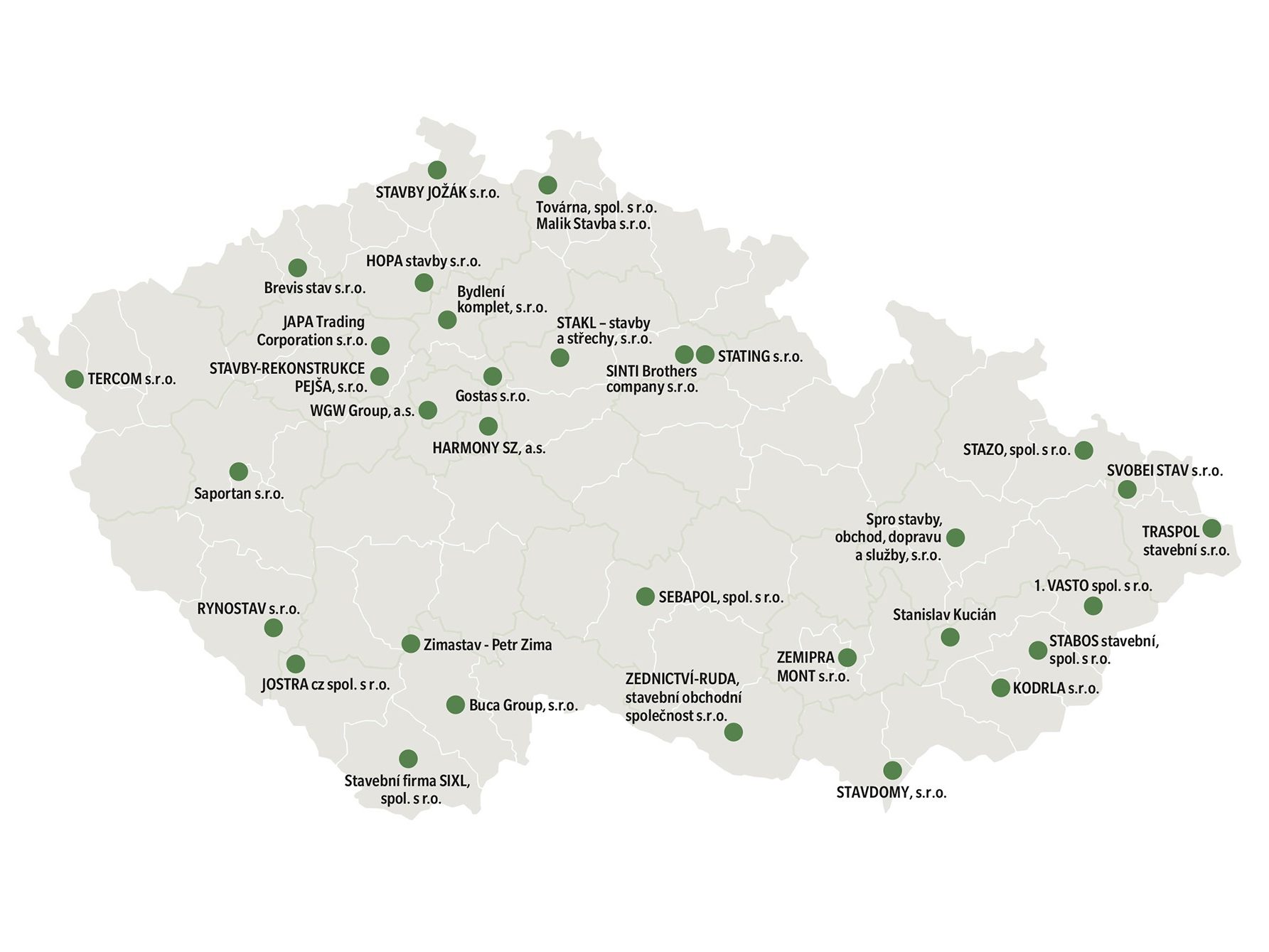 Mapa stavebních firem e4 dům | wienerberger