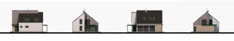 Pohled ze všech stran - typový projekt - ADRIANA 2.02Půdorys přízemí - typový projekt ADRIANA 2.02 | Wienerberger e4 dům