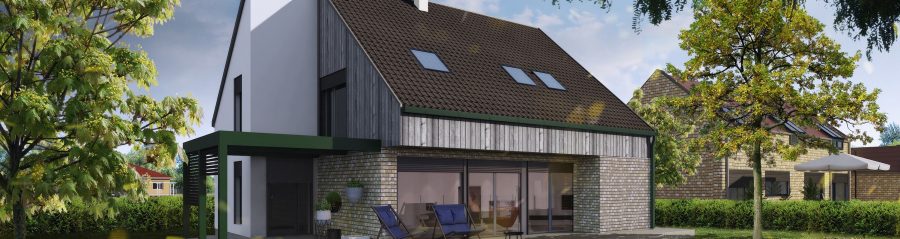 Pohled ze zahrady - typový projekt - ADRIANA 2.02 | Wienerberger e4 dům