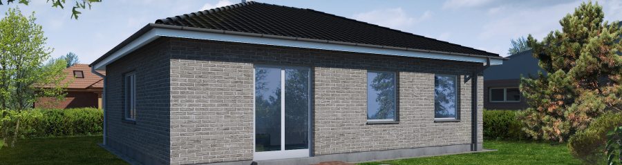 Pohled ze zahrady - typový projekt - ALICE 1.01 | Wienerberger e4 dům