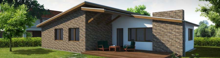 Pohled ze zahrady - typový projekt ANTONIE I KLASIK | Wienerberger e4 dům