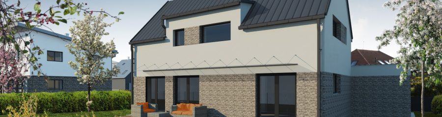 Pohled ze zahrady - typový projekt - BRIGIT 2.02 | Wienerberger e4 dům