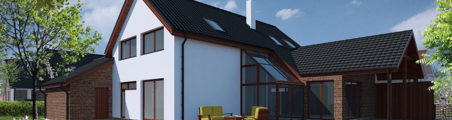 Pohled ze zahrady - typový projekt - DARINA 1.01 | Wienerberger e4 dům