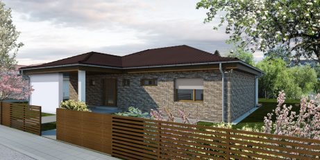 Pohled z ulice - typový projekt - DENISA 1.02 | Wienerberger e4 dům