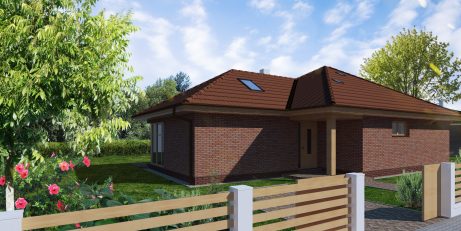 Pohled z ulice - typový projekt - DENISA 2.01 | Wienerberger e4 dům