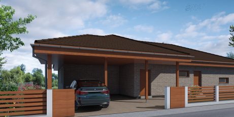 Pohled z ulice - typový projekt - DIANA 1.04 | Wienerberger e4 dům