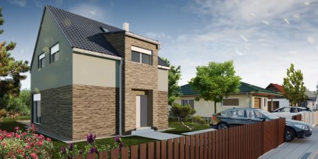 Pohled z ulice - typový projekt - ELEN 1.10 TREND | Wienerberger e4 dům