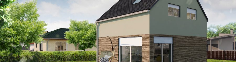 Pohled ze zahrady - typový projekt - ELEN 1.10 TREND | Wienerberger e4 dům