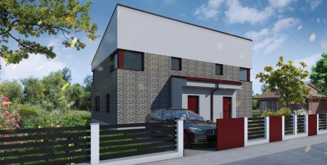 Pohled z ulice - typový projekt - ELSA I TREND | Wienerberger e4 dům