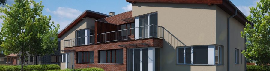 Pohled ze zahrady - typový projekt - EMA 1.01 | Wienerberger e4 dům