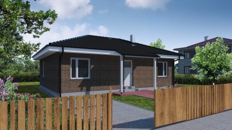 Pohled z ulice - typový projekt - FRANTISKA I KLASIK | Wienerberger e4 dům