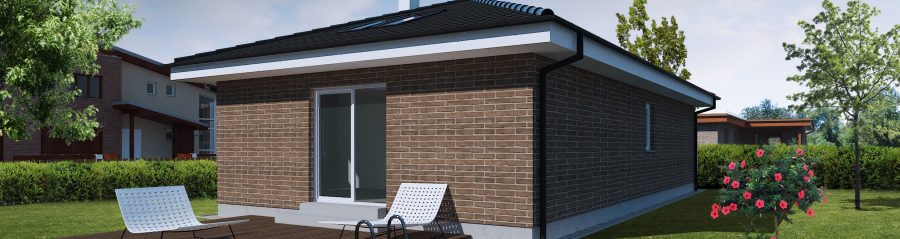 Pohled ze zahrady - typový projekt - FRANTISKA I KLASIK | Wienerberger e4 dům