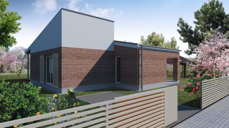 Pohled z ulice - typový projekt - FRANTISEK I TREND | Wienerberger e4 dům