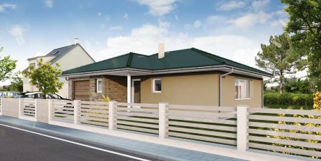 Pohled z ulice - typový projekt - IRENA 1.01 | Wienerberger e4 dům