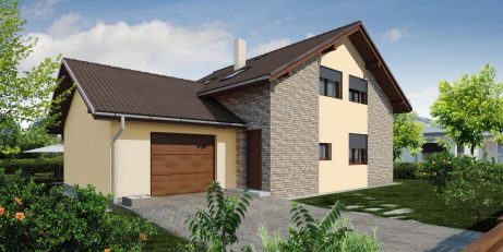 Pohled z ulice - typový projekt - LENKA 8.03 | Wienerberger e4 dům