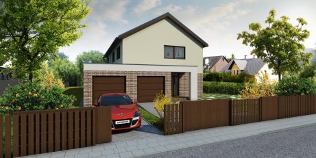 Pohled z ulice - typový projekt - LEONA I KLASIK | Wienerberger e4 dům