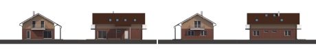 Pohledy ze všech stran - typový projekt - MARCELA 1.01 | Wienerberger e4 dům