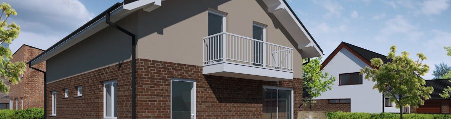 Pohled ze zahrady - typový projekt - MARCELA 1.01 | Wienerberger e4 dům