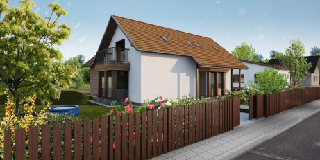 Pohled z ulice - typový projekt - MARIE 8.01 | Wienerberger e4 dům