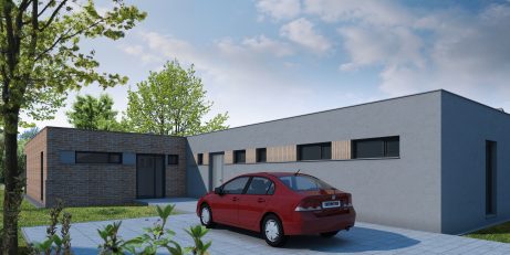 Pohled z ulice - typový projekt - MIRKA 2.01 | Wienerberger e4 dům