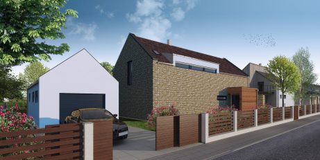 Pohled z ulice - typový projekt - NERO 2.0422 | Wienerberger e4 dům