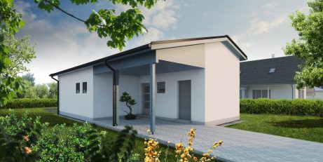 Pohled z ulice - typový projekt - ROMANA 1.01 | Wienerberger e4 dům