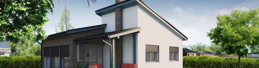 Pohled ze zahrady - typový projekt - ROMANA 1.01 | Wienerberger e4 dům