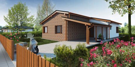 Pohled z ulice - typový projekt - ROMANA 1.02 | Wienerberger e4 dům