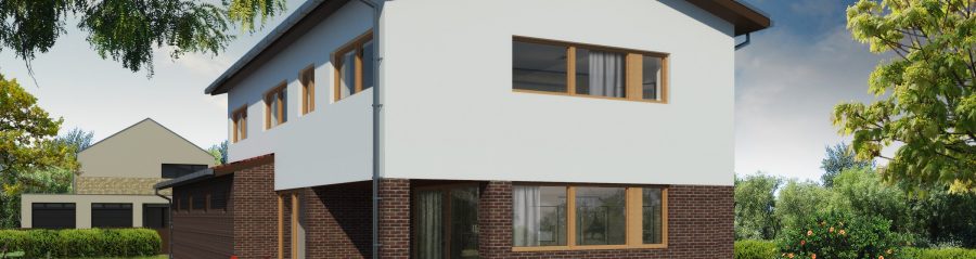 Pohled ze zahrady - typový projekt - SANDRA I KLASIK | Wienerberger e4 dům