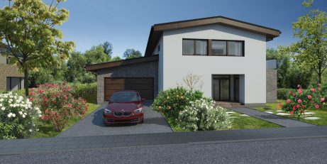 Pohled z ulice - typový projekt - SILVIE KLASIK | Wienerberger e4 dům